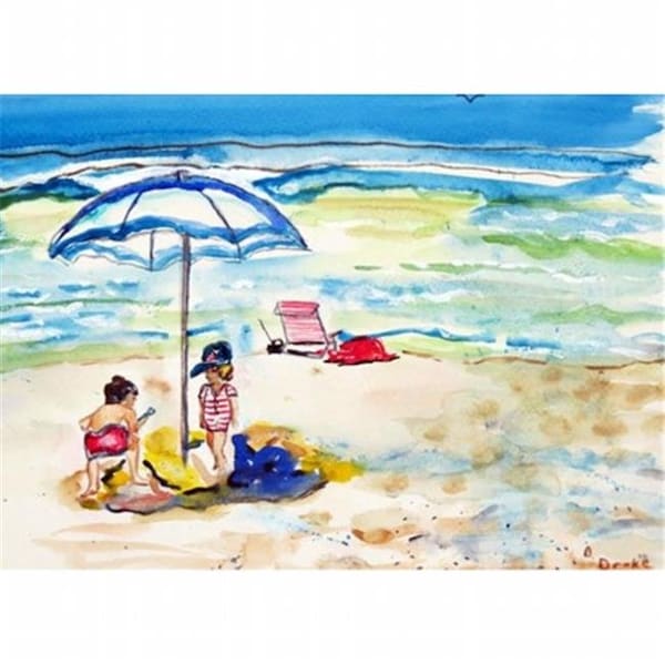 Betsy Drake Betsy Drake DM391 Children At The Beach Door Mat; Small DM391 - main